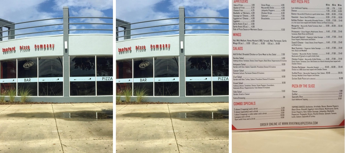 Sanford Pizza Company Menu